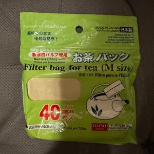 DAISO 100pcs Disposable Filter Bags for Loose Tea/ Coffee Made in Japan